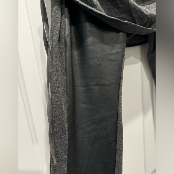 Molly Ades Maternity over the belly faux leather legging sz large charcoal NWOT - Picture 7 of 10